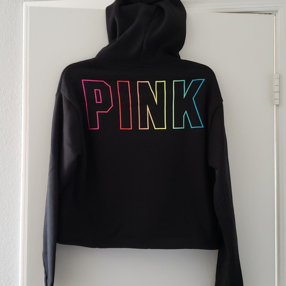 PINK Crop Pullover Small